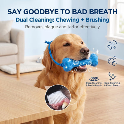 Dog Dental Care Kit 🐶✨ | 2-in-1 Silicone Chew Toy + Finger Toothbrush for Clean Teeth & Healthy Gums