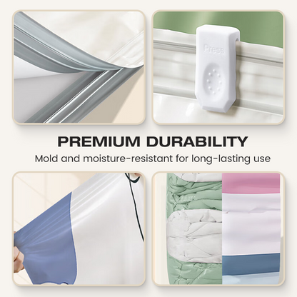 🌸BUY 1 GET 2 FREE Today!!💗 No-Pump 3D Vacuum Storage Bags – Space-Saving Reusable Sealer Bags for Bedding & Clothes – Saves Up to 80% Space ✨
